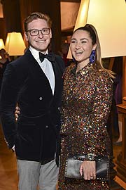 Saskia Connery, Phillip Thomas Muhr (CEO Hallstein Wasser) Charity Gala zugunsten des Sheba Medical Center im Carlton Hotel St. Moritz, Schweiz am 15.02.2020  Photo. BrauerPhotos / G.Nitschke